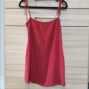 REFORMATION Mini Red Floral Dress